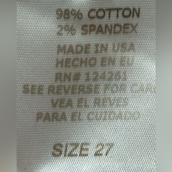 Fade to Blue Camo Jeans Shorts Camouflage Made in the USA size 27 - Picture 5 of 6